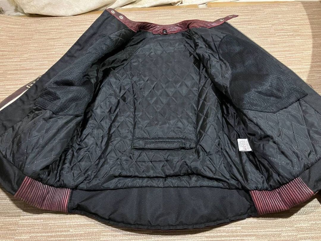 DEGNER 牛革 中綿入り ライディングレザー XLサイズ 肩/肘パッド