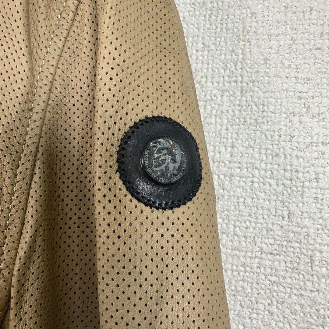DIESEL レザージャケット ベージュ Lサイズ 羊革