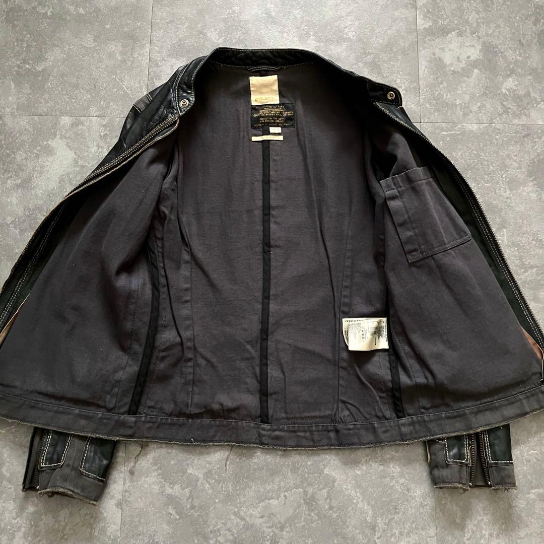 00s diesel lamb leather riders jkt Y2K短丈