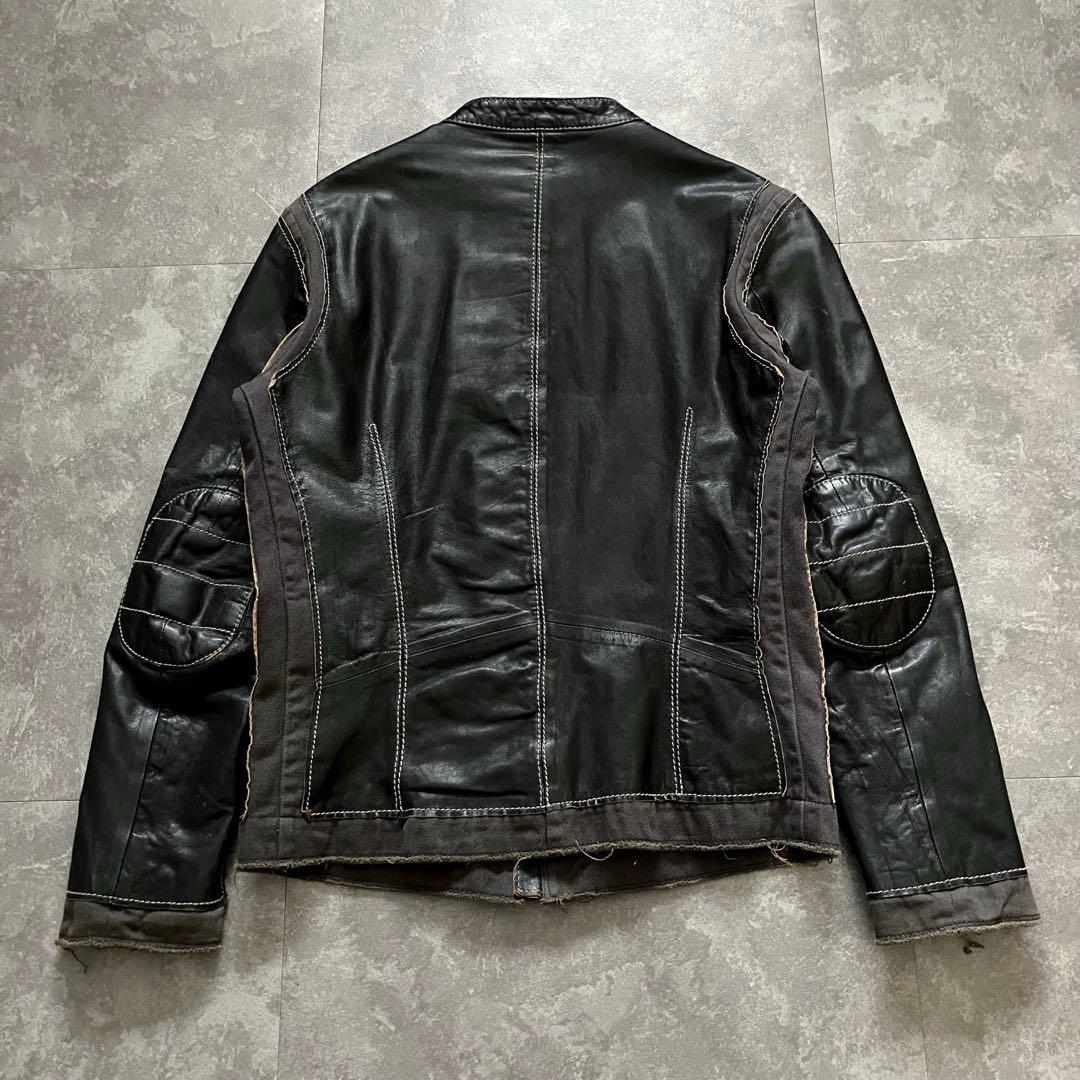 00s diesel lamb leather riders jkt Y2K短丈