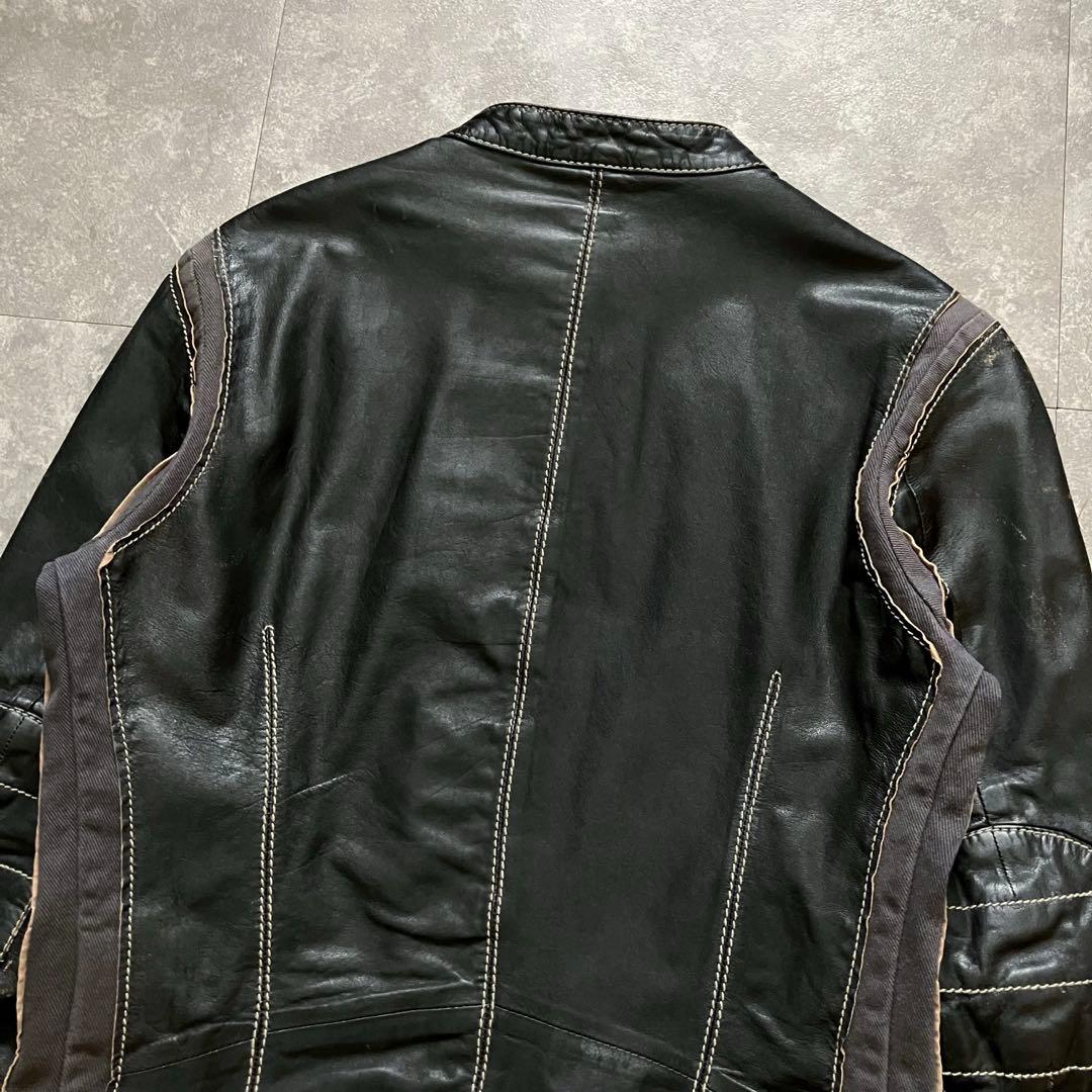 00s diesel lamb leather riders jkt Y2K短丈