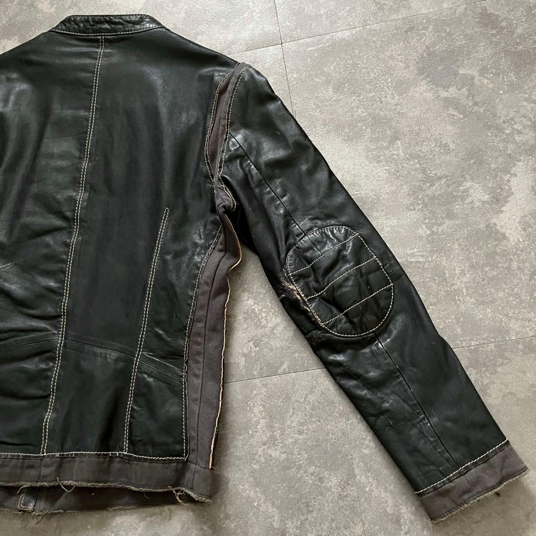 00s diesel lamb leather riders jkt Y2K短丈
