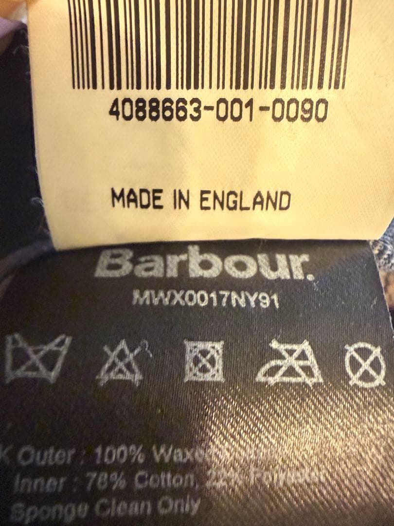 お*か様 Barbour Beaufortワックスジャケット ネイビー