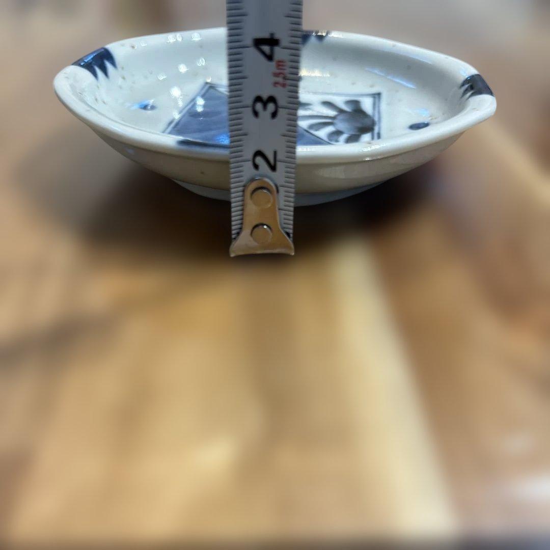 新品春峰 八角形青白食器セット 7点 陶磁器