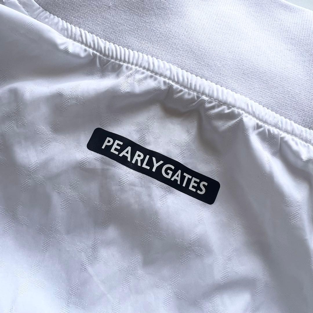 Pearlygates パーリーゲイツ　ナイロンジャケット　M 白　ロゴ　ゴルフ