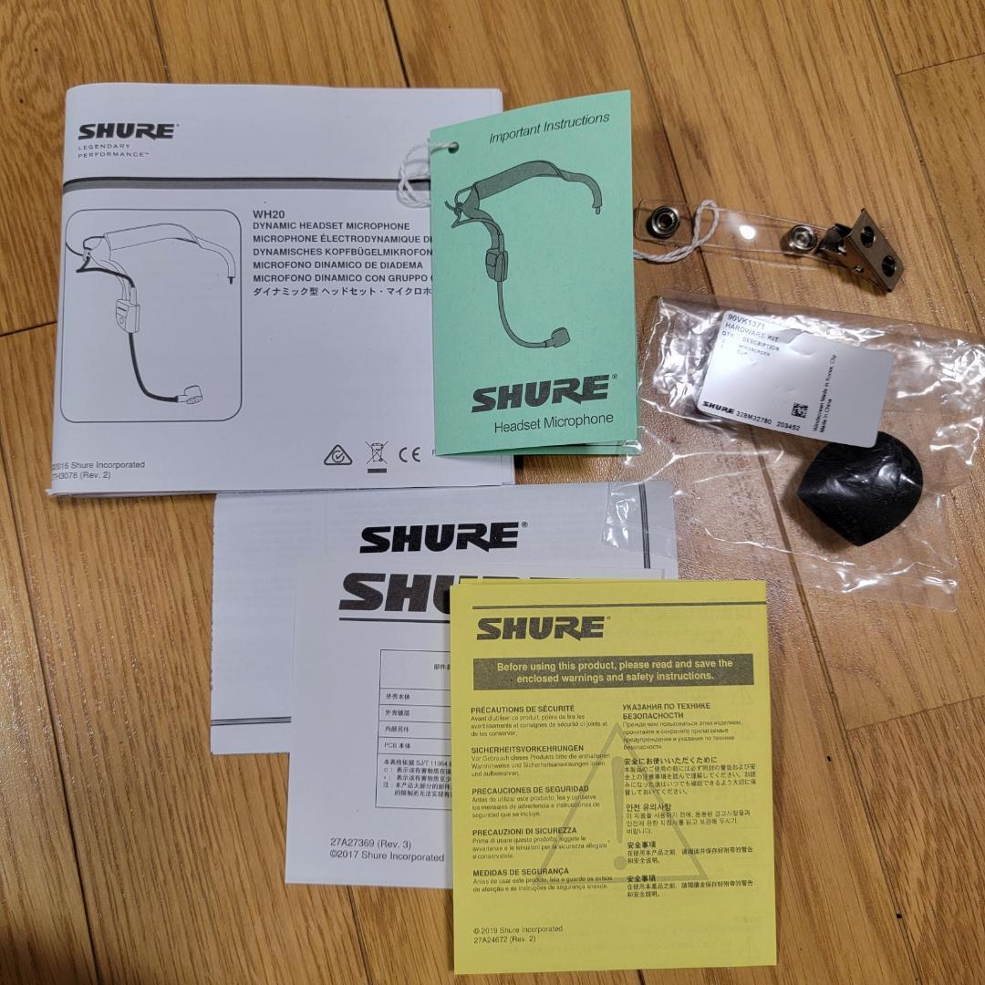 Shure WH20XLR ヘッドセットマイク
