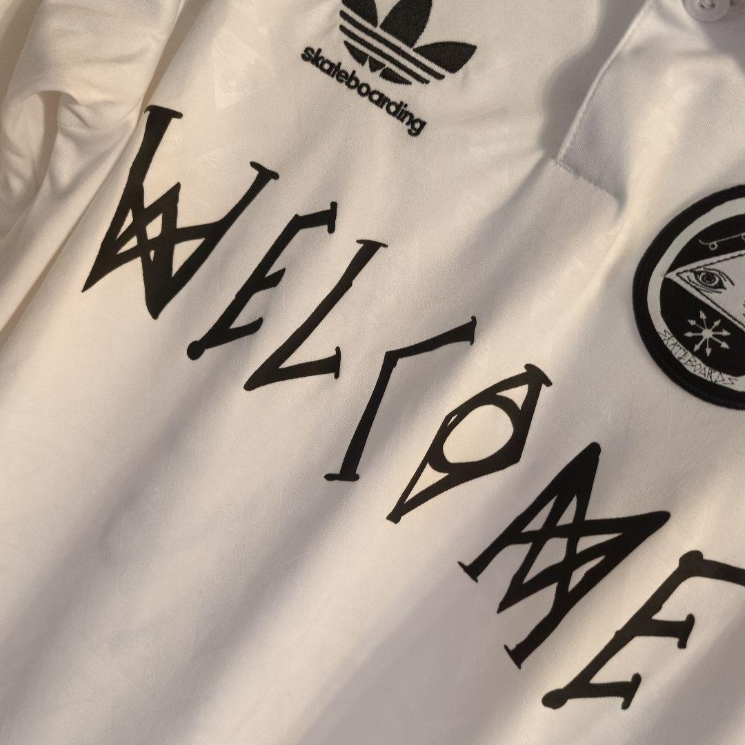 美品 adidas x welcome skateboards ゲームシャツ
