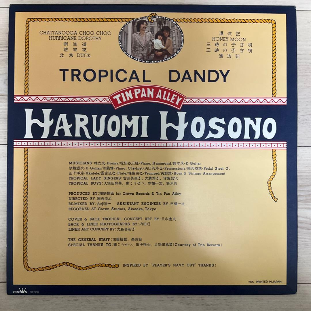 Haruomi Hosono Tropical Dandy 細野晴臣　レコード