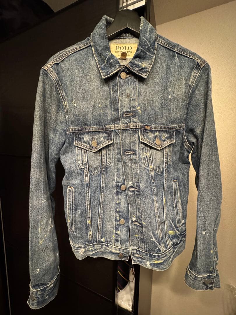 ラルフローレン　ペイントデニムジャケット　Sサイズ