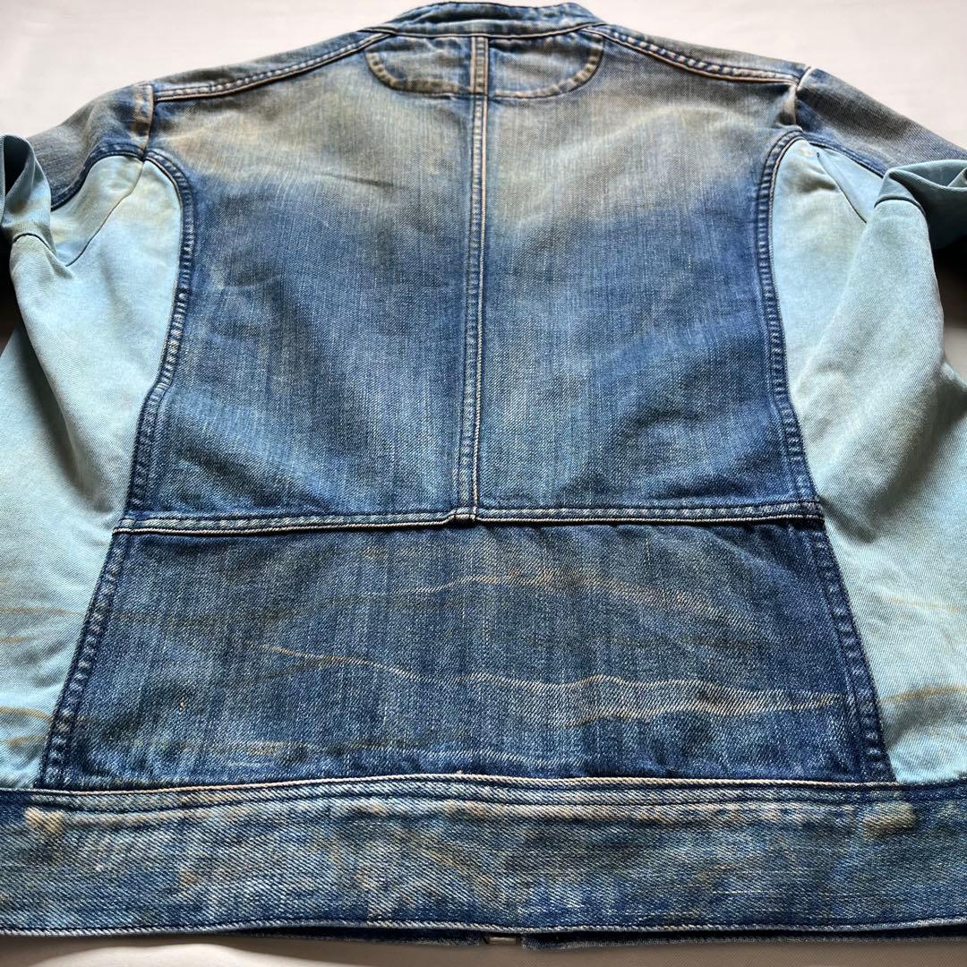 DIESELディーゼル シングルライダース デニムジャケット ITALY製 XL