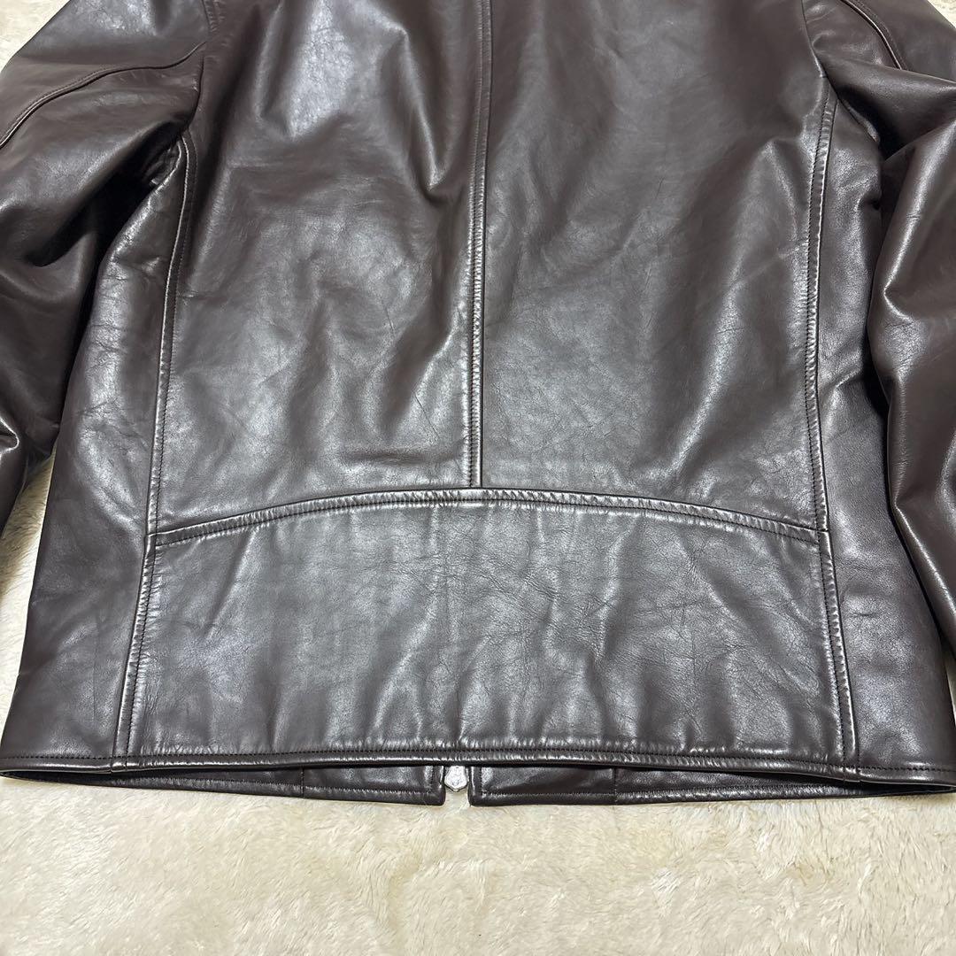 美品✨ Theoryセオリー シングルレザーライダースジャケット 牛革カウレザー