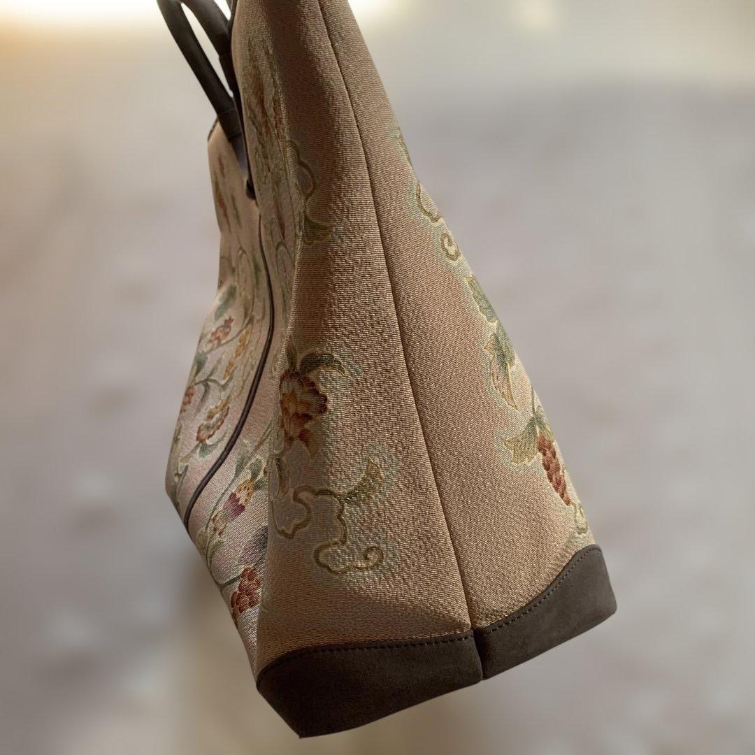 専用　和装バッグ 逸品 OKAJIMA 華文 花唐草 縮緬 皇室