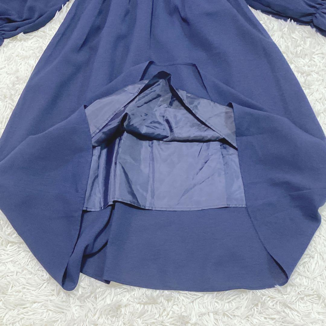 【3L】新品タグ付きRe-J & SUPURE ロングワンピース ネイビー