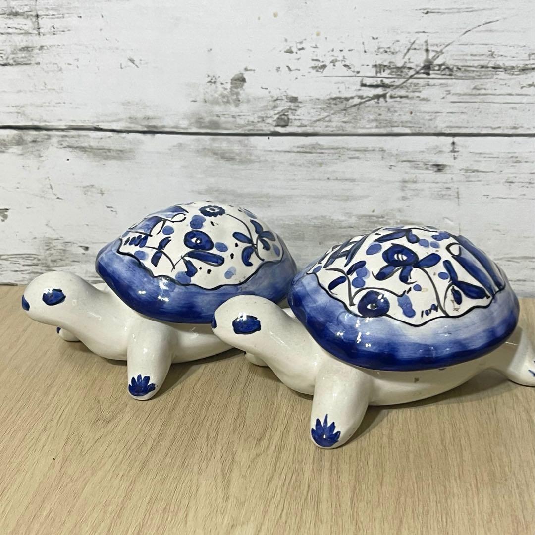 陶器製　カメの小物入れ　ポルトガル製　ハンドメイド