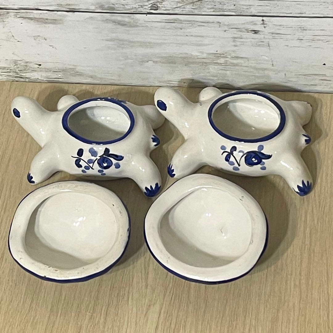 陶器製　カメの小物入れ　ポルトガル製　ハンドメイド