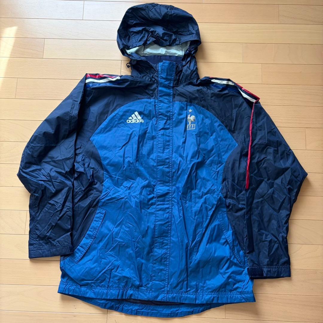 美品 adidas アディダス フランス代表 ナイロンジャケット 02-03 Ｌ