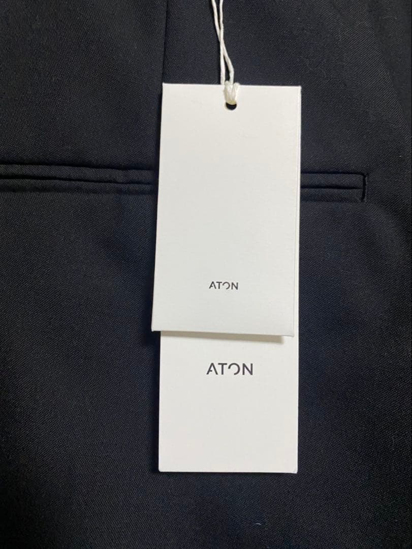 スーツ ATON WOOL TROPICAL TAPERED EASY PANTS