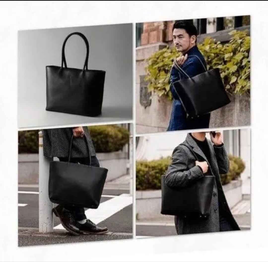 RATOM ブラックレザートートバッグ