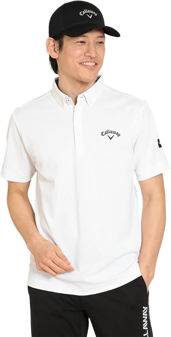 Callaway Apparel 半袖 ポロシャツ 吸汗速乾性 ホワイト M