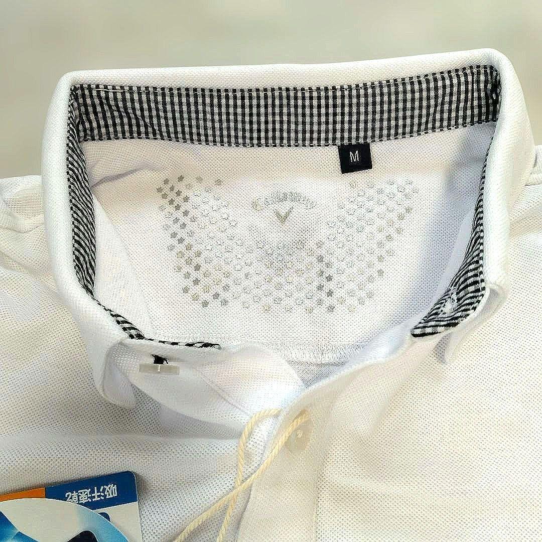 Callaway Apparel 半袖 ポロシャツ 吸汗速乾性 ホワイト M