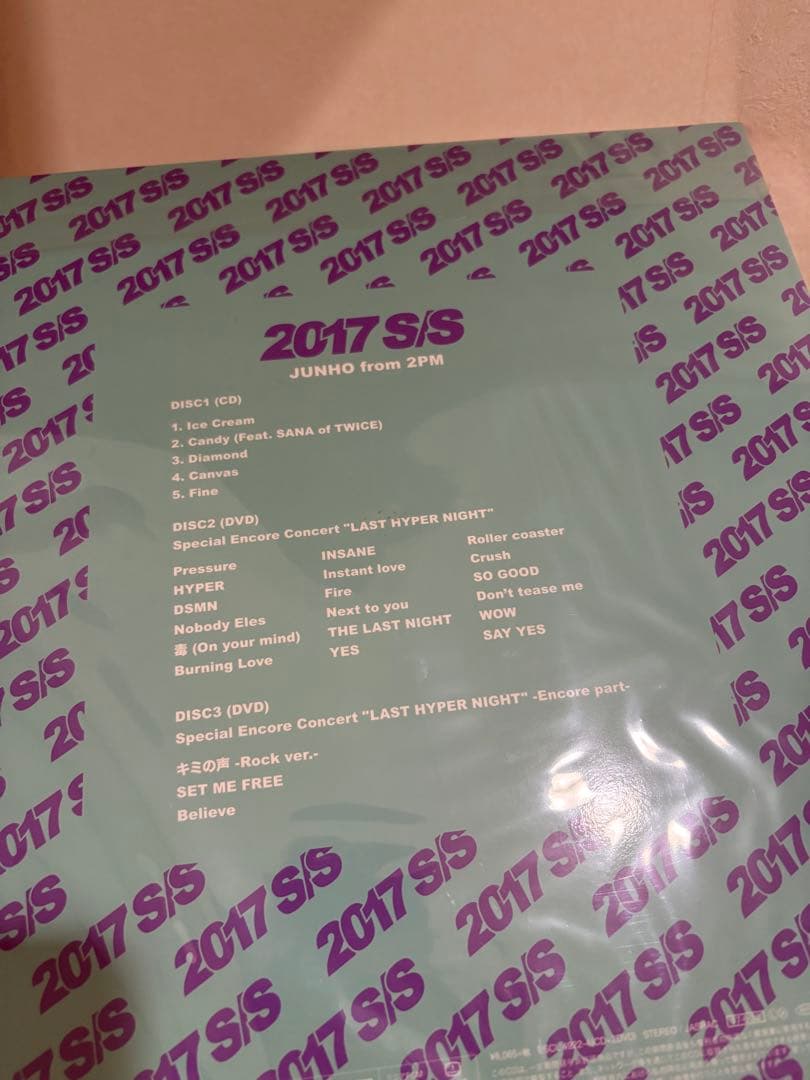 JUNHOジュノ 2017 S/S リパッケージ盤　DVD付完全生産限定盤2PM
