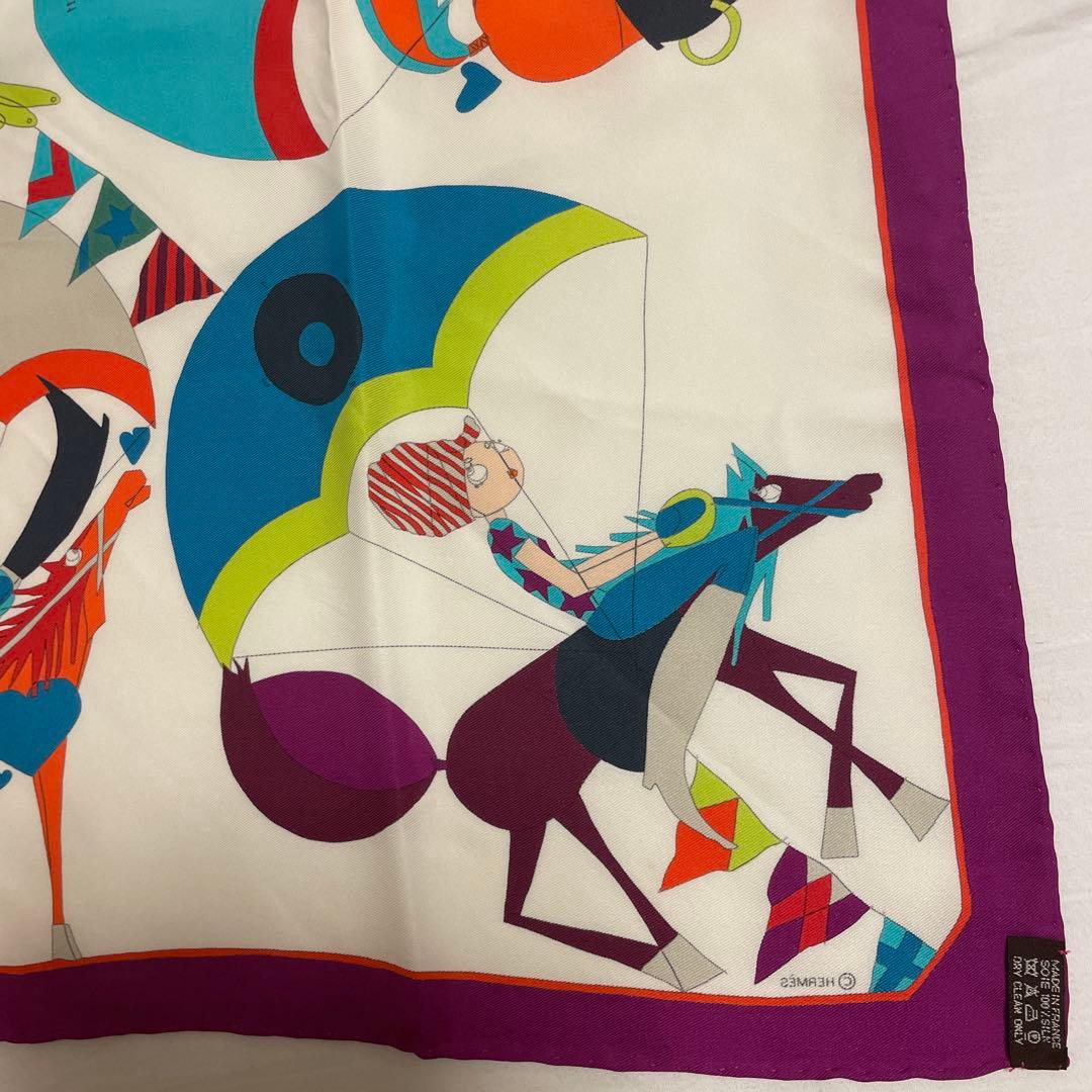 HERMESエルメススカーフUN AMOUR DE CHEVAL馬への愛65cm