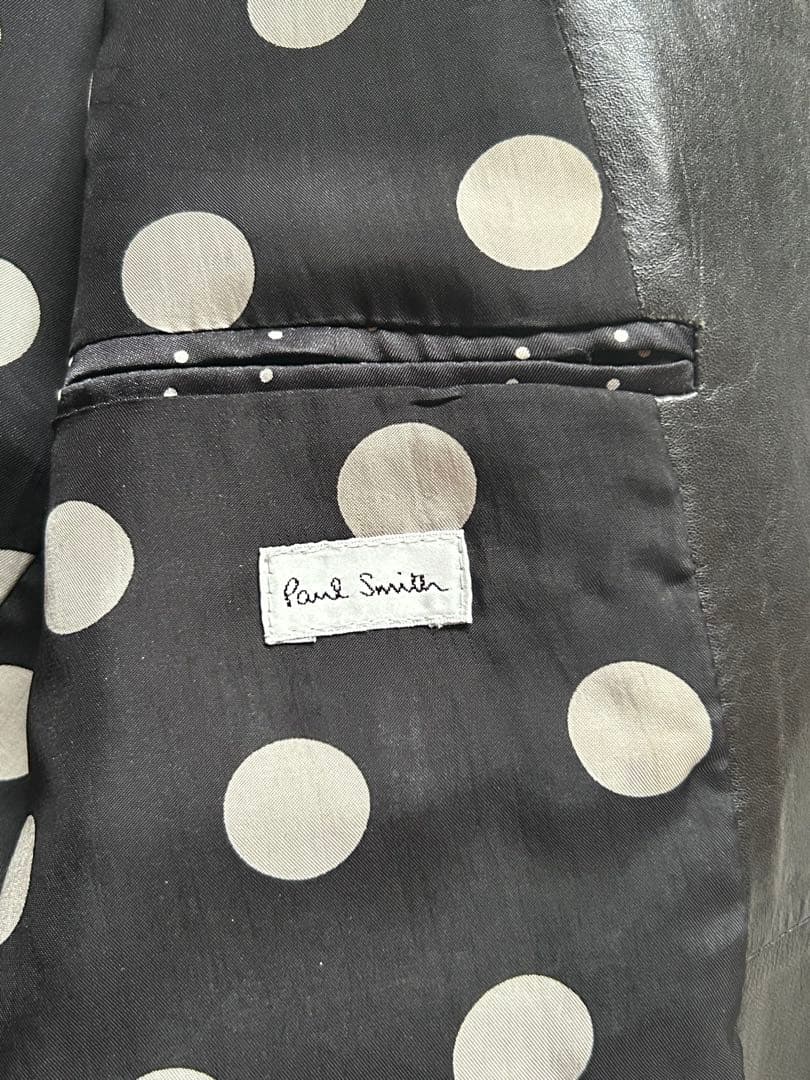 Paul smith ポールスミス　羊革レザージャケット　黒　S