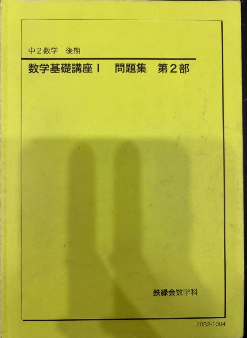 2020年　中2　数学　鉄緑会　数学基礎講座I & 授業プリント
