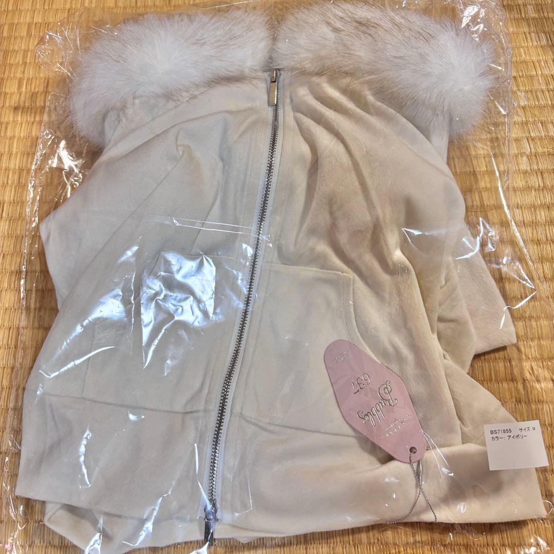 BUBBLES ベルベットファーオフショルトップス M