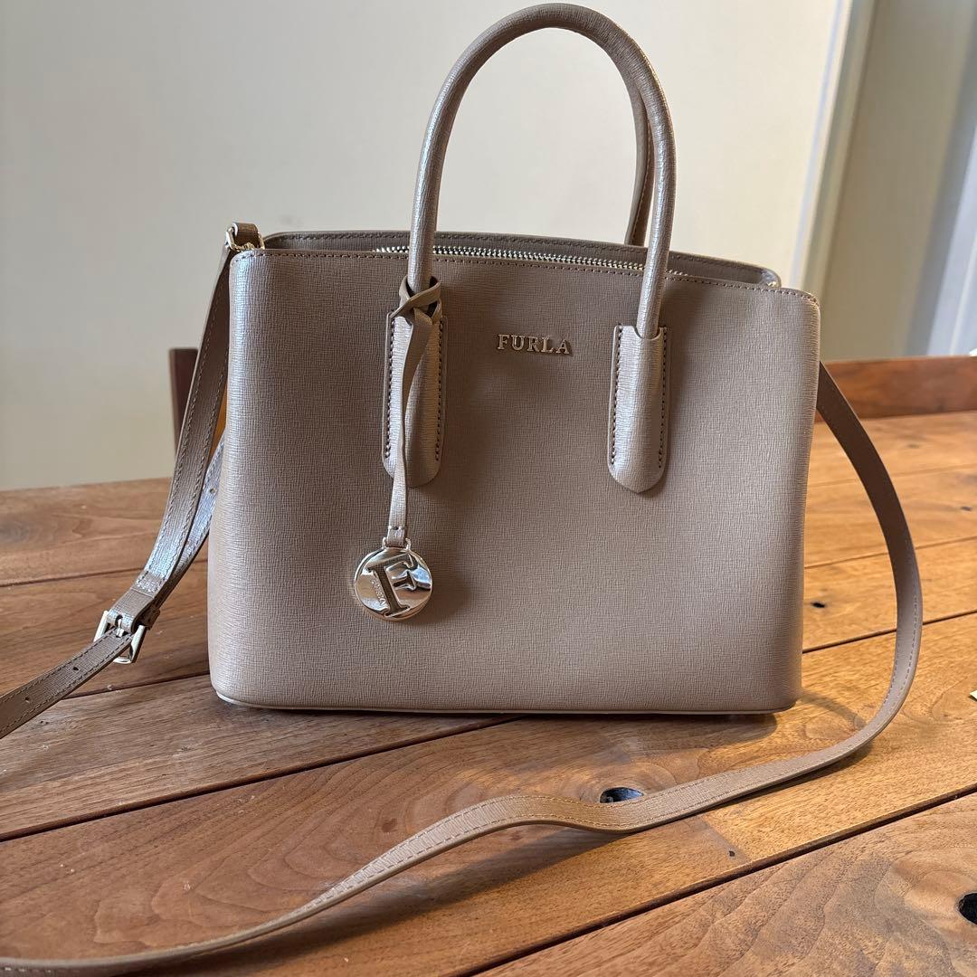 保存袋付き⭐︎FURLA ベージュ バッグ