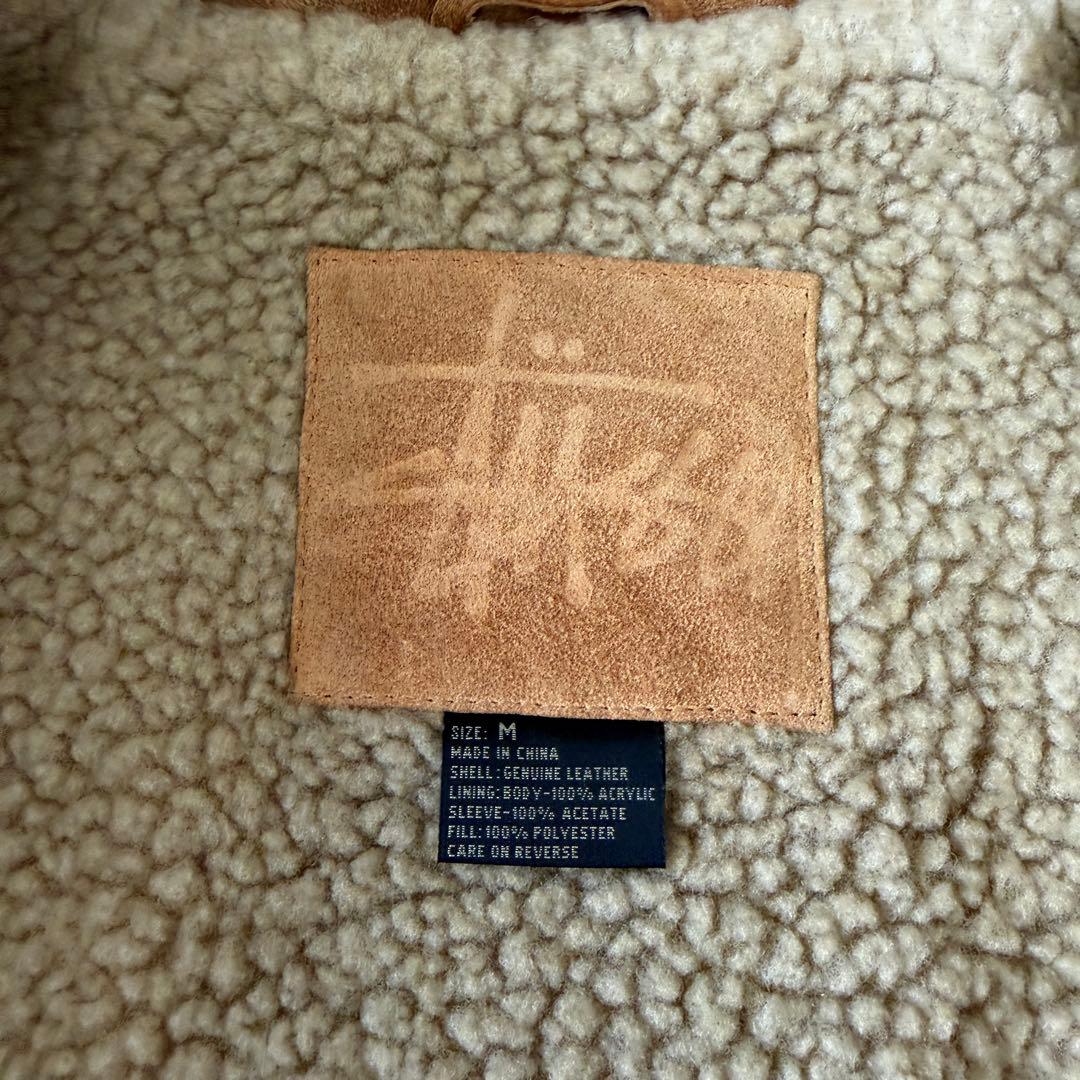 私*庫様 90s OLD STUSSY ステューシー スエード ボアジャケット