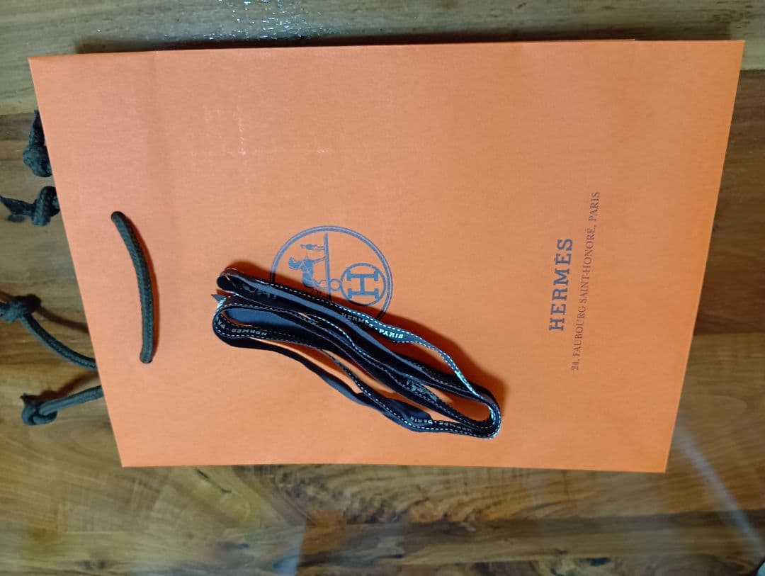 【未使用】HERMES エルメス　オレンジ　ハンドタオル