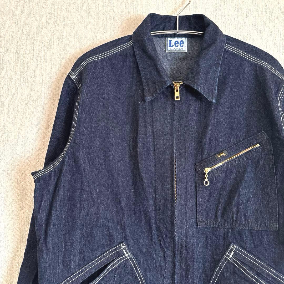 【美品】LEE　デニムジャケット　91B　復刻　真っ紺　Mサイズ