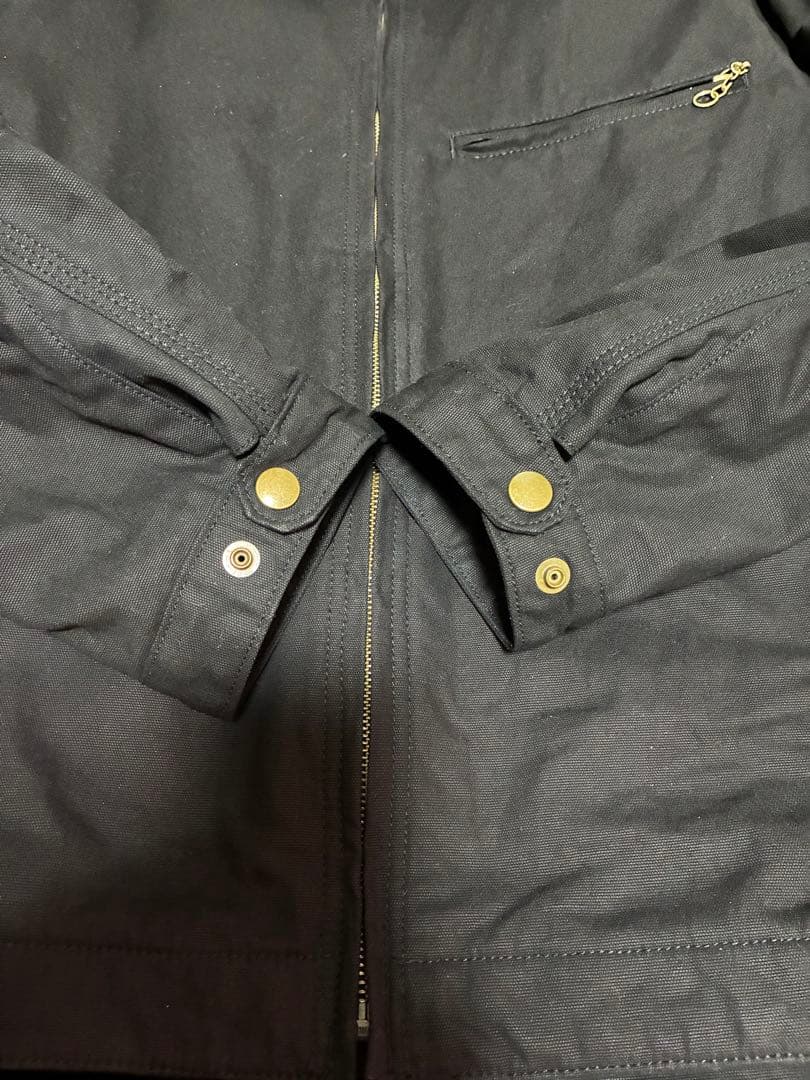 【最終値下げ】HOUSTON DUCK ZIP WORK JACKET 黒 XL