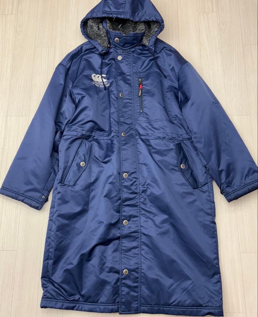■ 美品 カンタベリー ラグビー ベンチコート XL ネイビー 大きいサイズ