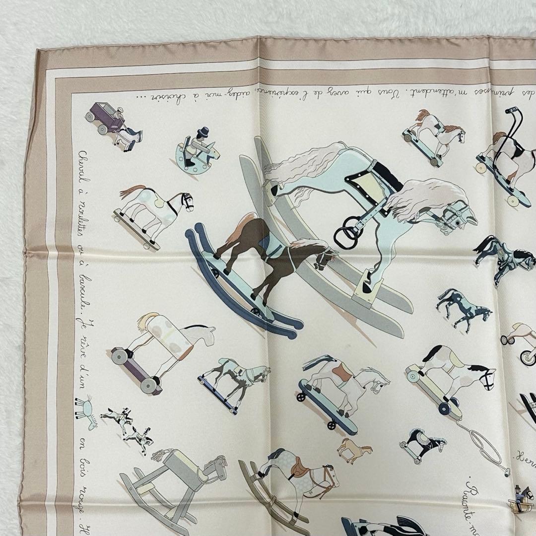 未使用美品✨HERMES エルメス カレ90 スカーフ 大判 【お馬の話をして】