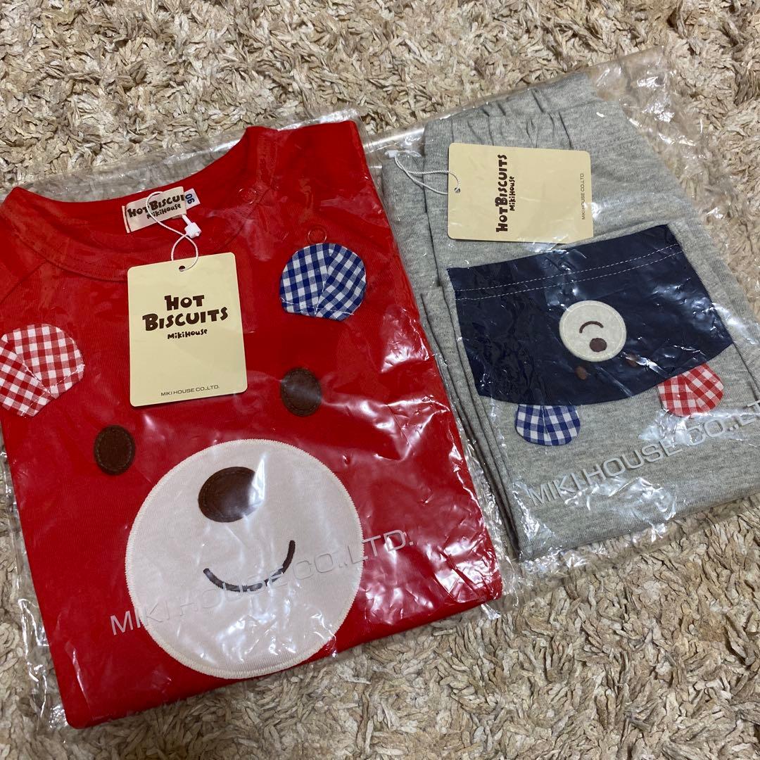 ミキハウス ホットビスケッツ　半袖Tシャツパンツセット　90