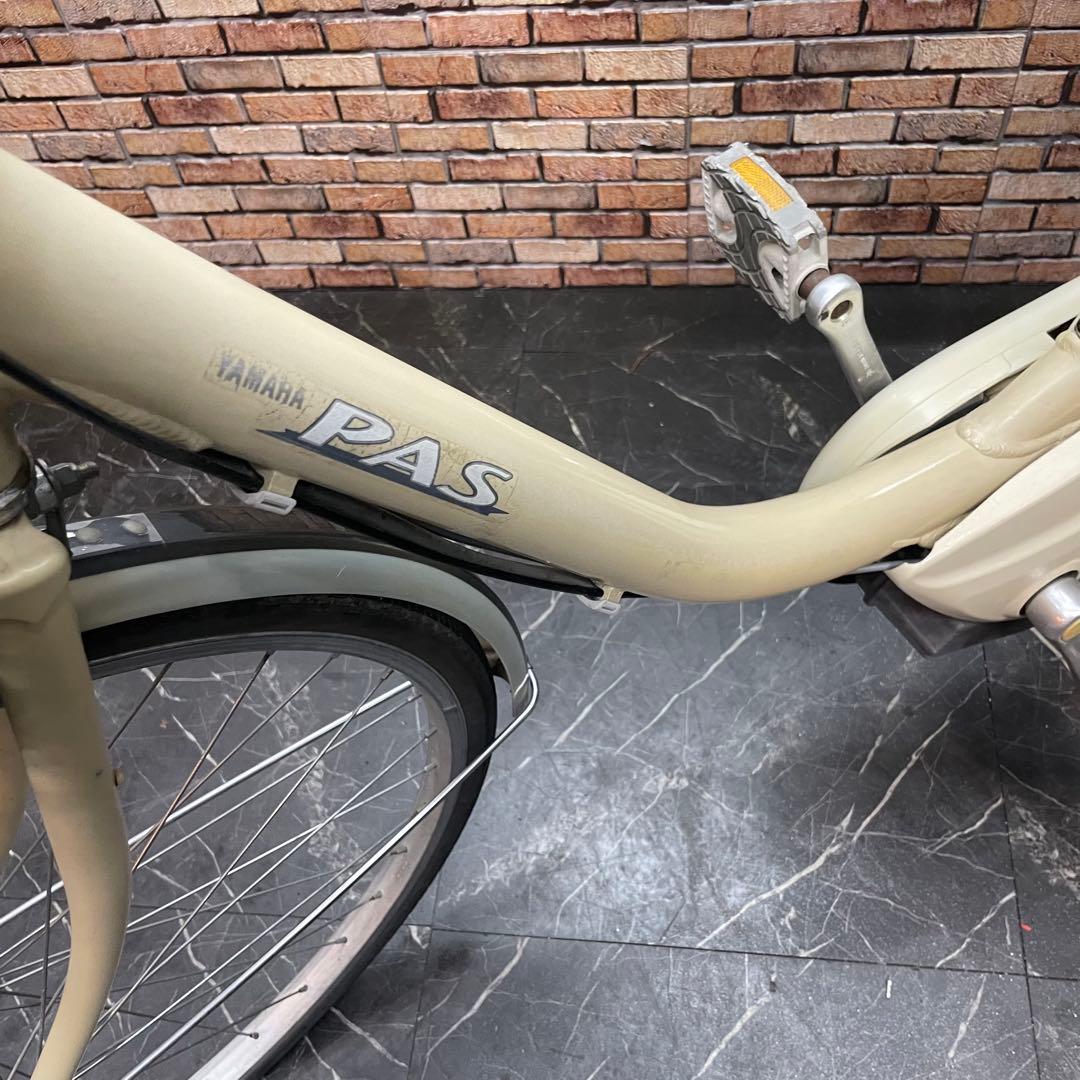 【63】電動自転車 YAMAHA PAS クリーム 26インチ