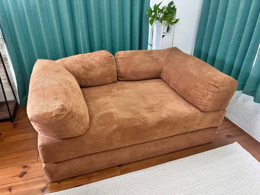 Bomul.Bブラウン コーデュロイ ソファ 150cm