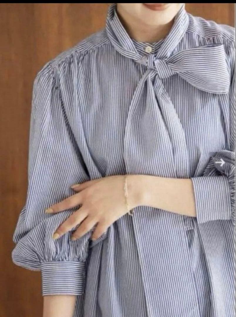 【美品】スローブイエナ 2wayボウタイシャツワンピース