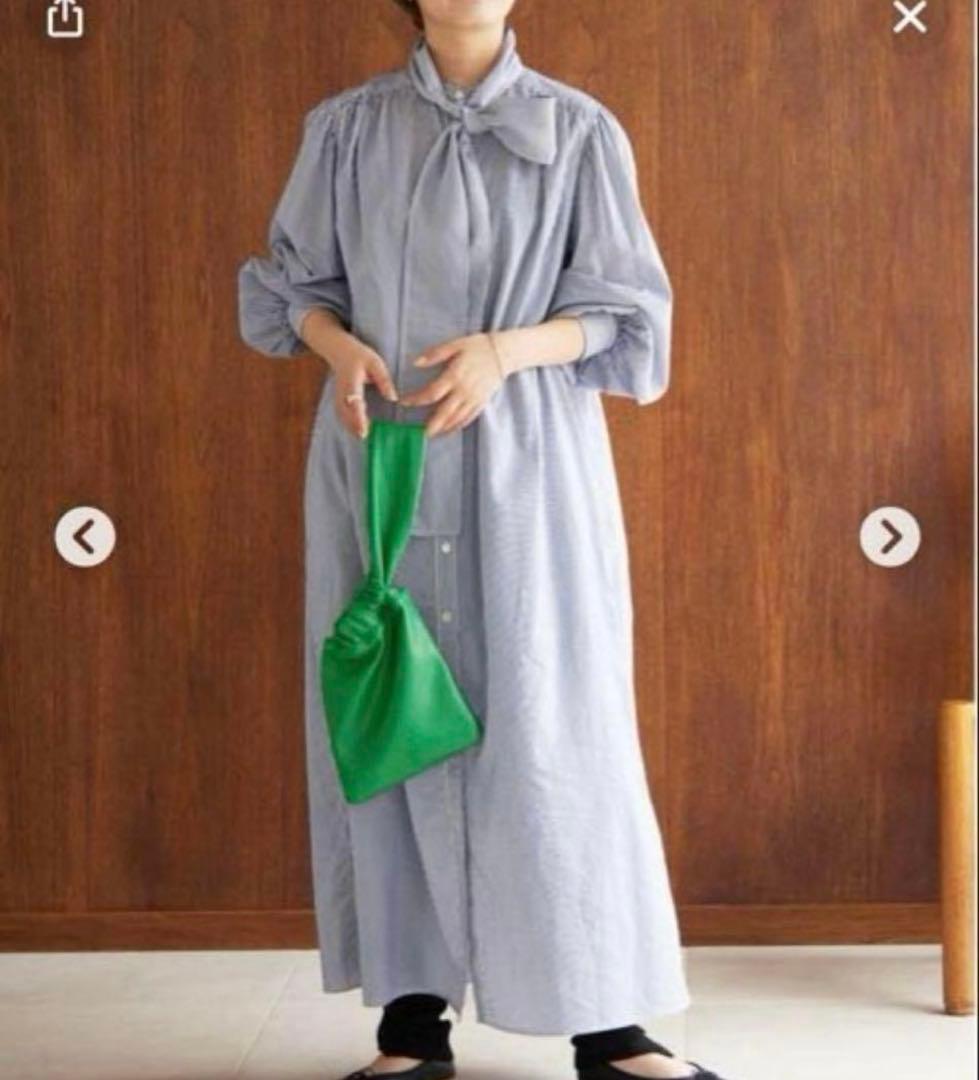【美品】スローブイエナ 2wayボウタイシャツワンピース