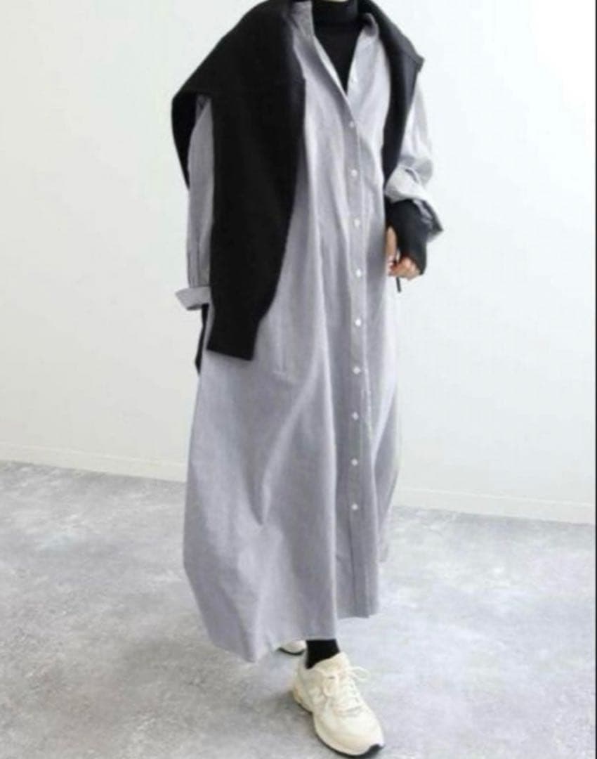 【美品】スローブイエナ 2wayボウタイシャツワンピース