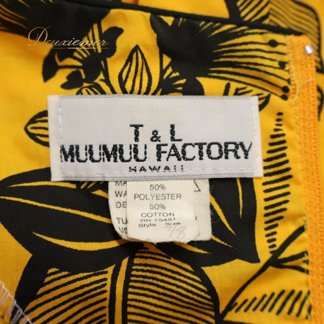 【美品 フラダンス衣装】イエロー T&L MUUMUU FACTORY ドレス
