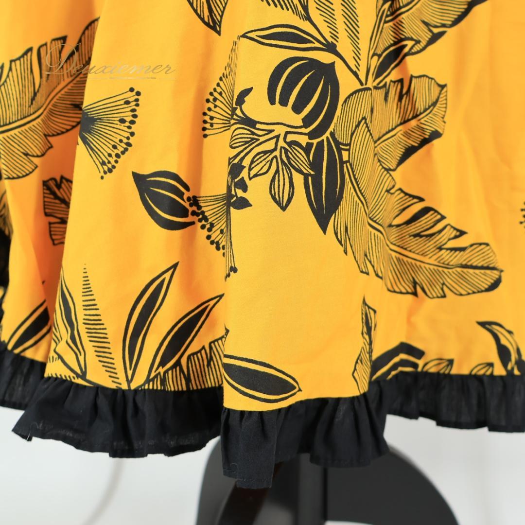 【美品 フラダンス衣装】イエロー T&L MUUMUU FACTORY ドレス