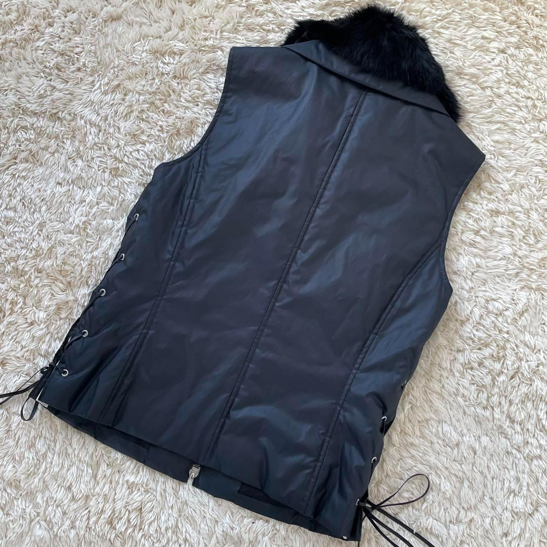LANVIN SPORTS ランバンスポール ラビットファー ナイロンベスト