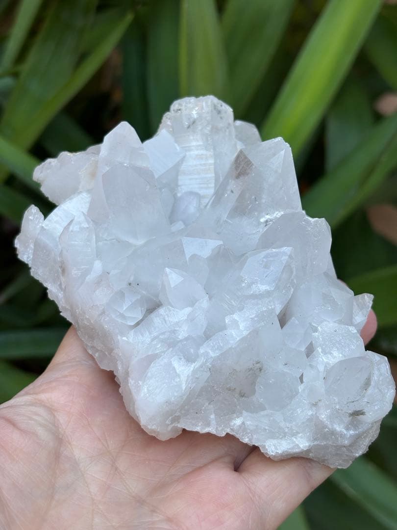 インド　ヒマラヤ水晶クラスター　588g 透明度　虹　美しい　クリアランス