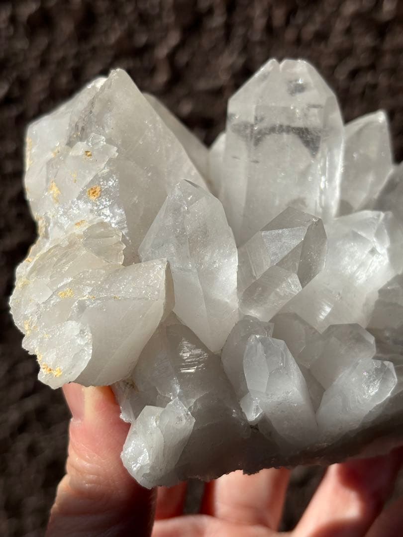 インド　ヒマラヤ水晶クラスター　588g 透明度　虹　美しい　クリアランス
