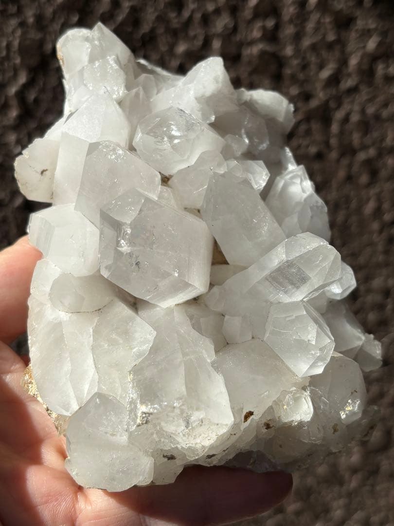 インド　ヒマラヤ水晶クラスター　588g 透明度　虹　美しい　クリアランス