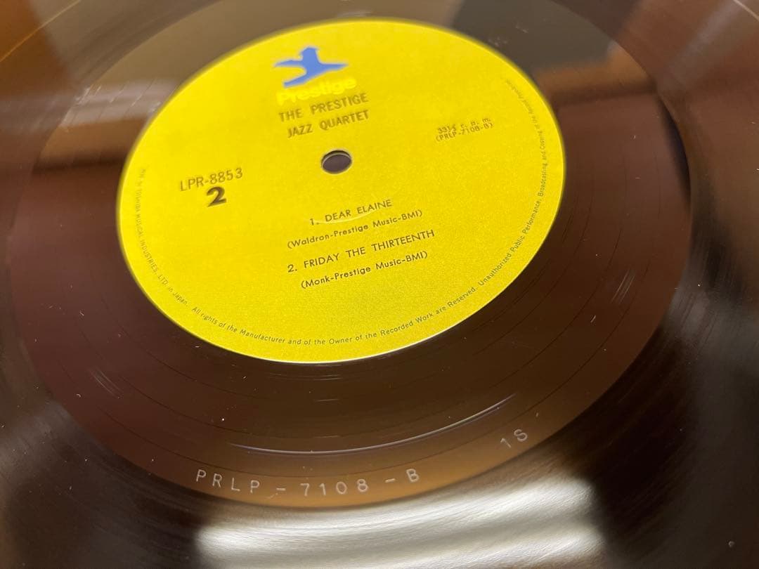 LP プレスティッジ・ジャズ・カルテット LPR-8853 JAZZレコード