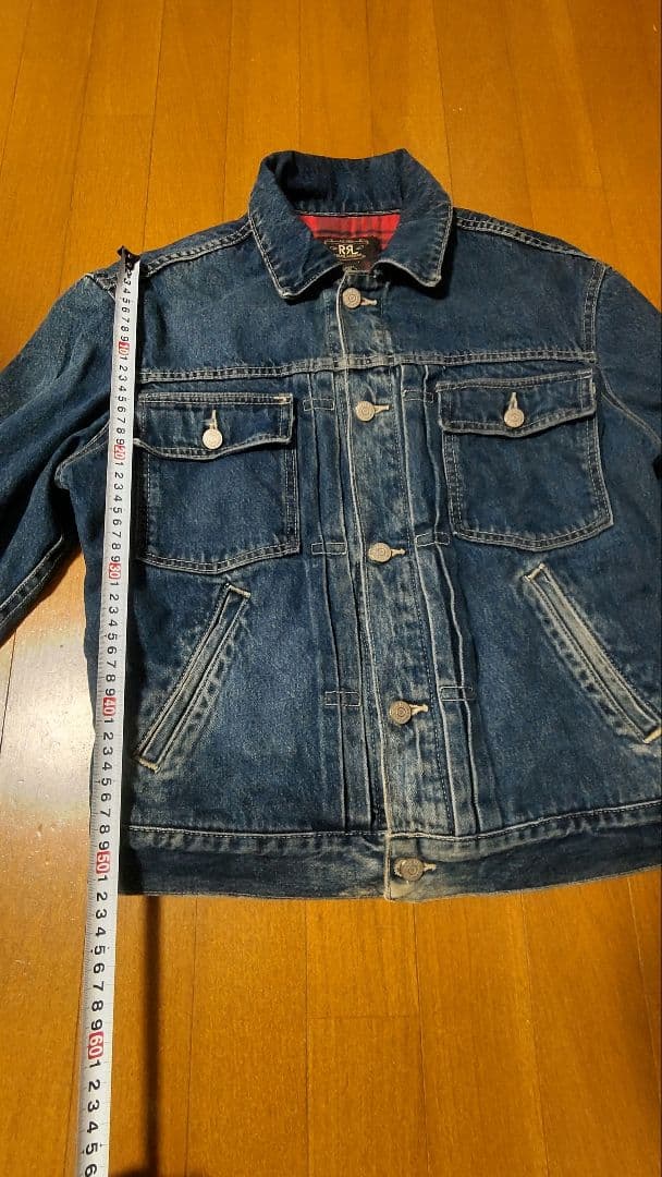 RRLRalphLaurenデニムジャケット S 薄青色厚手ミツ星タグ美品